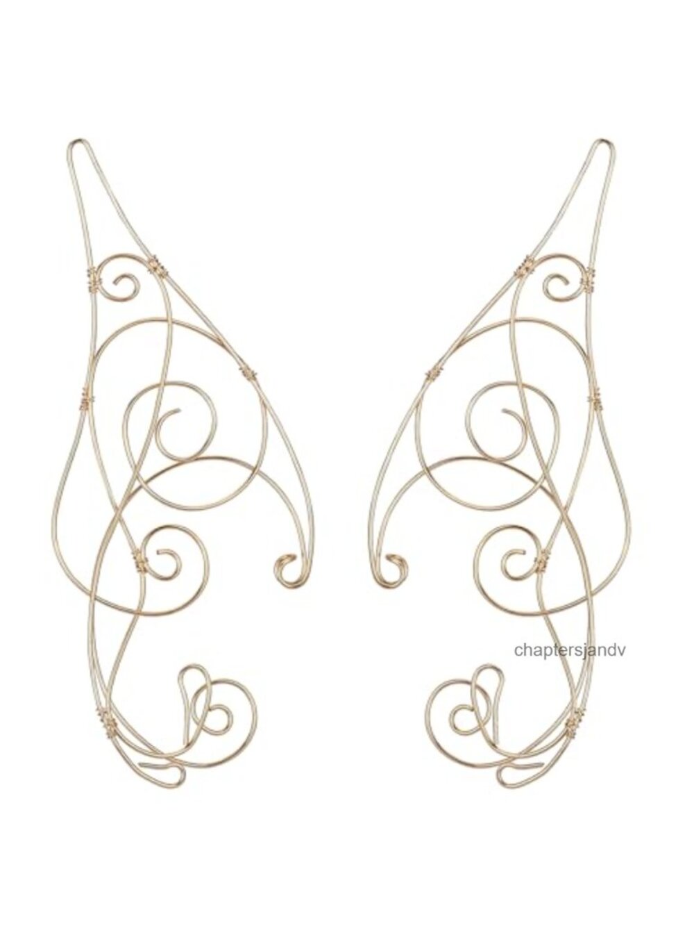 Handmade Copper Wire Elf Ear Cuff One Size Fits Most Cosplay Costume Earrings